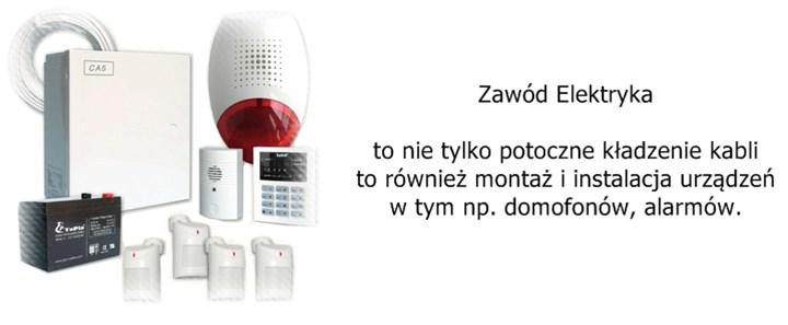 Elektryk to nie tylko kładzenie kabli to instalacja i montaż np. alarmów i domofonów